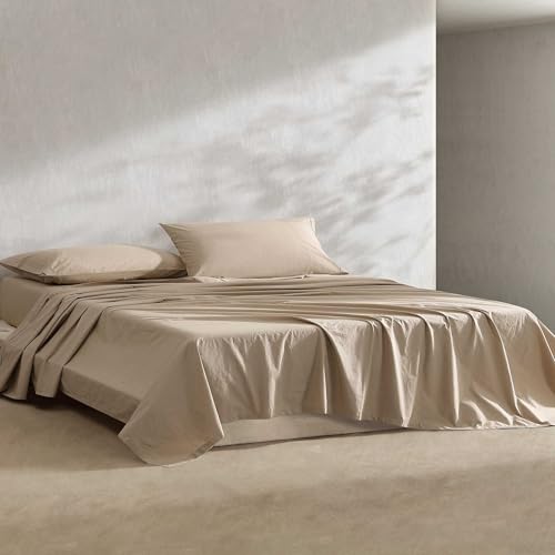 Parure de lit moderne en coton camel pour des nuits douces et cocooning - 3