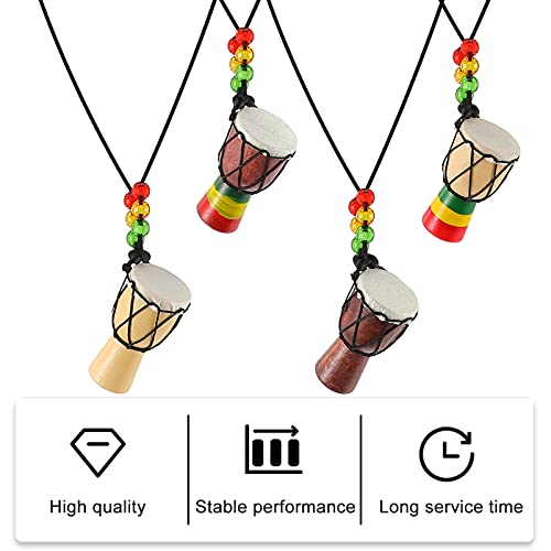 HEALLILY 4 Stück Trommeln Djembe Trommel hängende afrikanische Trommel Anhänger Holz Classic Jambe Drummer Mini Djembe Percussion afrikanische Hand Drum Geschenk