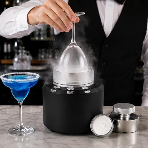 Máquina portátil 2-en-1 para hacer hielo seco y enfriar vasos miniatura 1