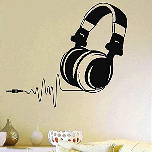 Vinyl Wall Stickers Wall Decoration DIY Stickers, Personalized Headphones Audio Music Artists Home Decoration Music Fans 57X65Cm Vinyl Wall Stickers Wall Decoration DIY Stickers, Personalized Headphones Audio Music Artists Home Decoration Music Fans 57X65Cm