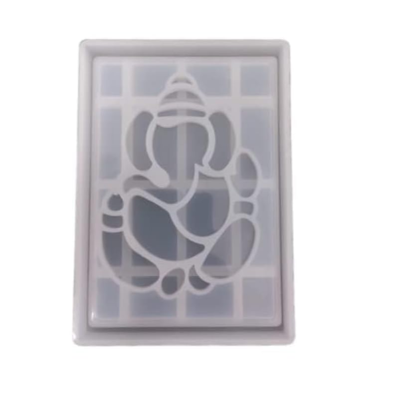 Lord Ganesha silicone 3D mold for Resin Art| DIY Ganesha Decorative Molds for making Pooja idol || Microwave Safe || 225 MM X 275 MM