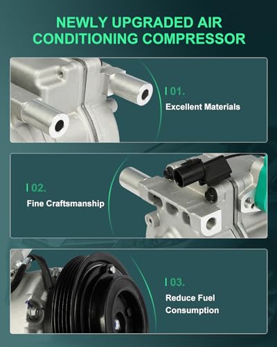 Image of SCITOO AC Compressor fit for Dodge Attitude 1.6L 2006-2012 | Fast Cooling, Ultra Low Noise (≤72 dB)Air Conditioner Compressor with Clutch, Easy Installation, 9770117511 977011E000