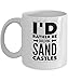 Produktbild Kaffeebecher Sandburgen - ich würde eher bauen - Strandliebhaber Geschenk - 11oz weiße Keramik Tasse