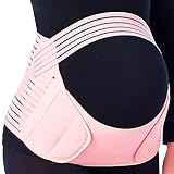 Cinta Faixa Gestante Sustentação Para Gravida Apoio Barriga (Rosa, GG)