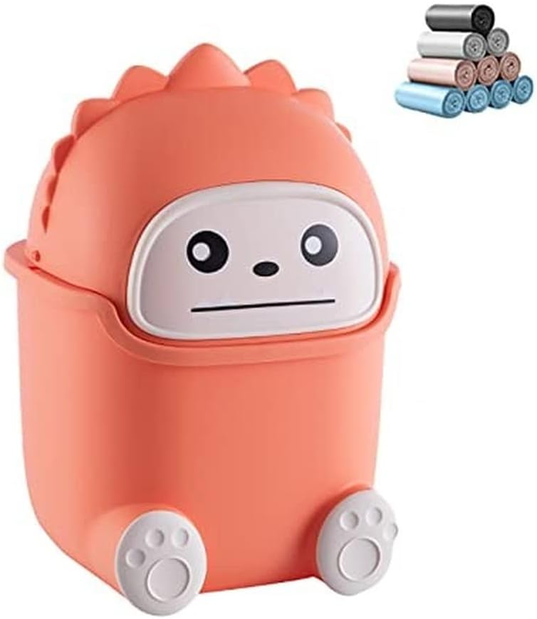 Qshun ゴミ箱 ミニ 小型 卓上 5l ふた付き おしゃれ ダストボックス かわいい 卓上ストレージバケット Ins風 環境保護材料 軽量 頭と体を分ける 4色 家 オフィス レストラン デスクトップ 寝室 キッチン ゴミ袋100個付き オレンジ Cafe Du Jardin Com