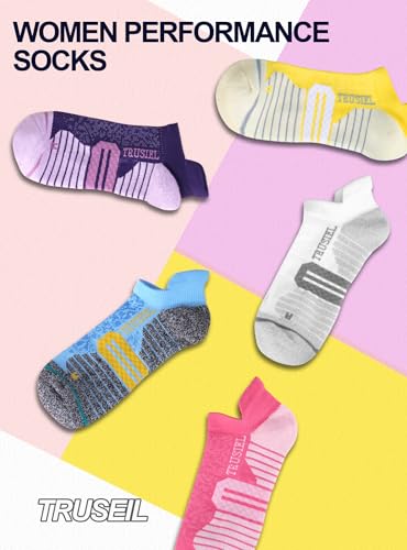 Image of Trusiel Women Ankle Compression Athletic Running Socks Low Cut 5 Pairs