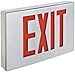 Morris Products 73346 Cast Aluminum LED Exit Sign, Red Letter Color, Brushed Aluminum Face Color, White Housing Finish (2)