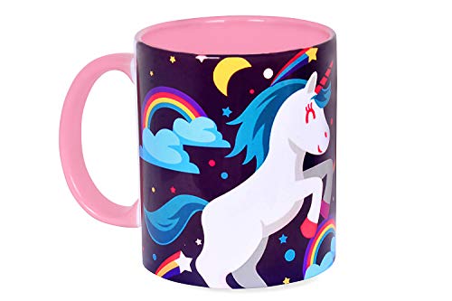 Pixelkari - Unicorn Ceramic Coffee Mug for Kids, Style 02 (Pink Handle) 4 Pixelkari - Unicorn Ceramic Coffee Mug for Kids, Style 02 (Pink Handle) - Image 4