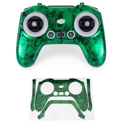 Image of WRAPGRADE Skin Compatible with DJI FPV RC /FPV Remote Controller 3 (Emerald Skull)