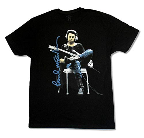 Orgullo Paul McCartney in Studio Sitting T-shirt noir pour adulte Ailes des Beatles - Les Beatles, Paul McCartney, John Lennon, RIngo Starr, George Harrison Orgullo Paul McCartney in Studio Sitting T-shirt noir pour adulte Ailes des Beatles