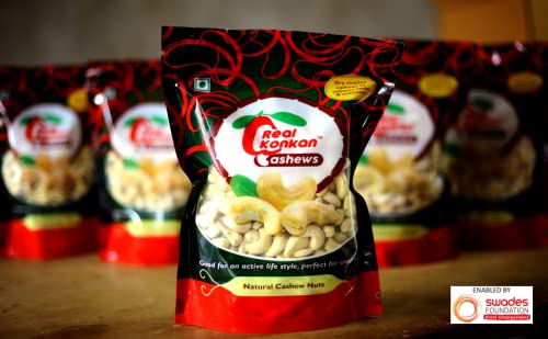 Image of Real Konkan Whole Crunchy Cashews 'Super Jumbo (W210)' Amazon Product - 1 Kg. Buy 750 gms. Get extra 250 gms Offer