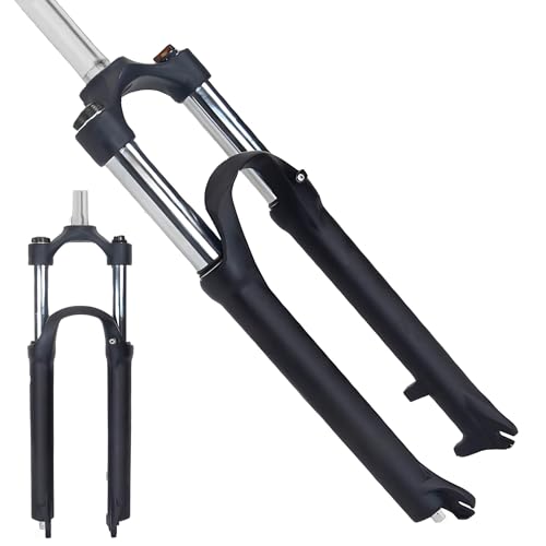 JustGoFit Suspensão Dianteira Bike MTB Aro 26 100mm Trava Manual Alumínio Freio a Disco Mecânico ou Hidráulico