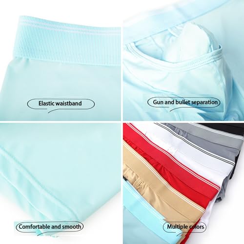 Men's Boxer Briefs Underwear Seamless Mid Rise Breathable Elastic Short Boxer Underwear4