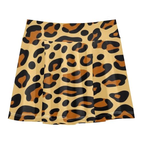 Girls Skorts Athletic Shorts Leopard Print Tan Toddler Tennis Skirts Purple Pleated 3t
