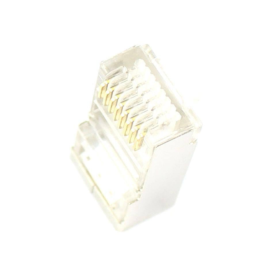 Generic 100 Pcs RJ45 8P8C Shielded Modular Plug Cat5 LAN Connector
