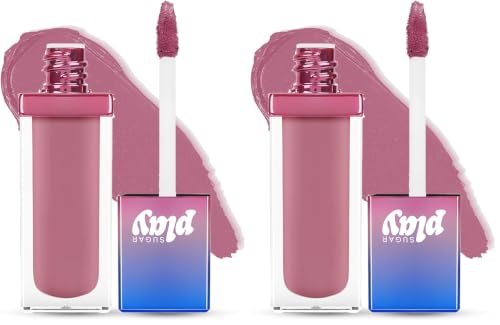 Image of SUGAR Play Vibe Check Liquid Matte Lipstick | 4.5ml - 04 Stan (Rose Pink) (Pack of 2)