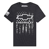 Indivisible Official Chevrolet Camo Flag Men's Classic Ring-Spun T-Shirt, Black Ink Heather, Large