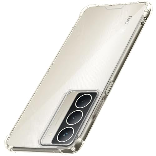 Image of TheGiftKart Crystal Clear Back Cover Case for Realme P3x / Narzo 80x / Realme 14x 5G / Narzo 80 Lite 5G | 360 Degree Protection | Shock Proof Design | Transparent Cover (PC & TPU, Transparent Bumper)