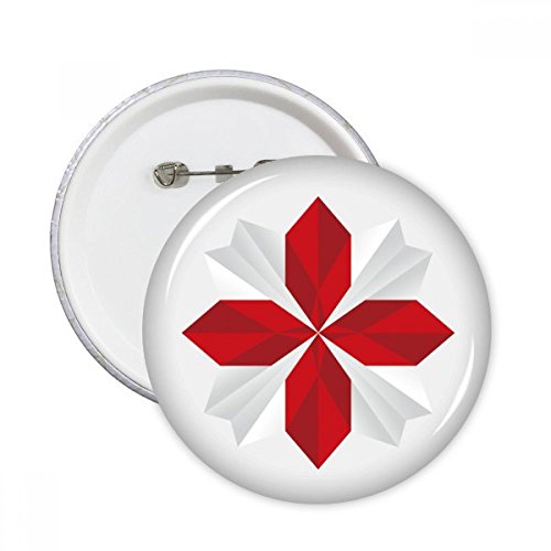 Badge bouton origami de Noël fleur ronde S pour personnaliser un vêtement triste en hiver