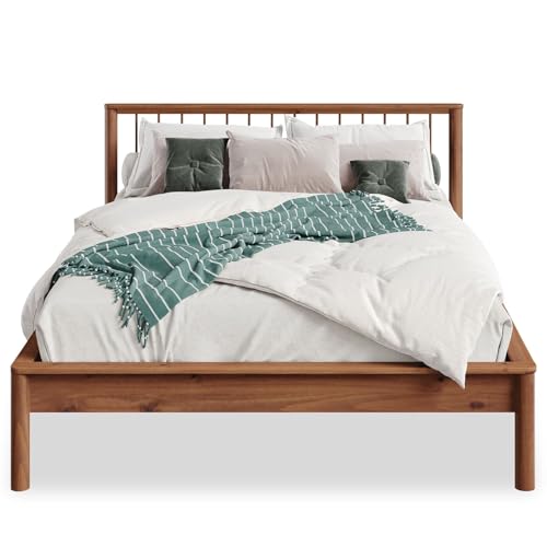 IDIMEX Massivholzbett APOANA Doppelbett 140x200 cm, kastanienfarben - Holzbett mit Kopfteil aus Kiefernholz,140 Bett mit Lattenrost, modern – Bild 5