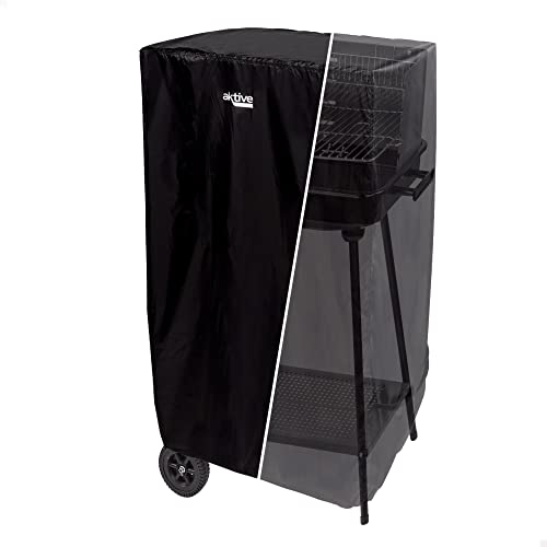 AKTIVE 61554 - Funda Barbacoa Exterior Impermeable, Reforzada y Ajustable, Material 100% poliéster, Medidas 74,5x64,5x109cm, Protección para Parrillas, Accesorios para barbacoas