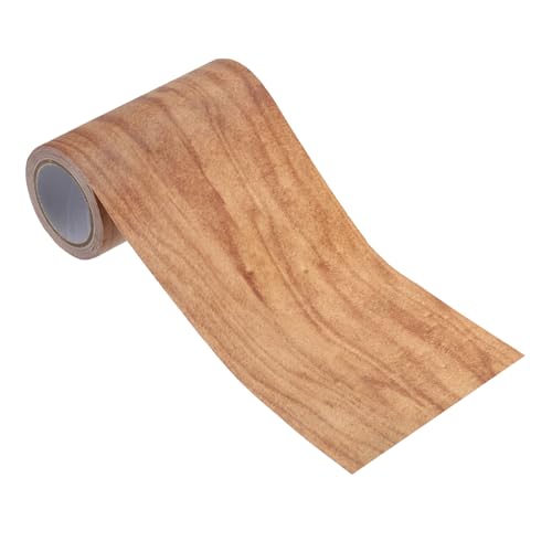 PATIKIL Wood Grain Repair Tape 4" x15ft, Self Adhesive Realistic Textured Repair Tape Patch for Floor Door Table Cabinets Desk,Chestnut Maple