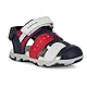 Geox Baby-Jungen B FLAFFEE Boy Sandal, Navy/RED, 24 EU