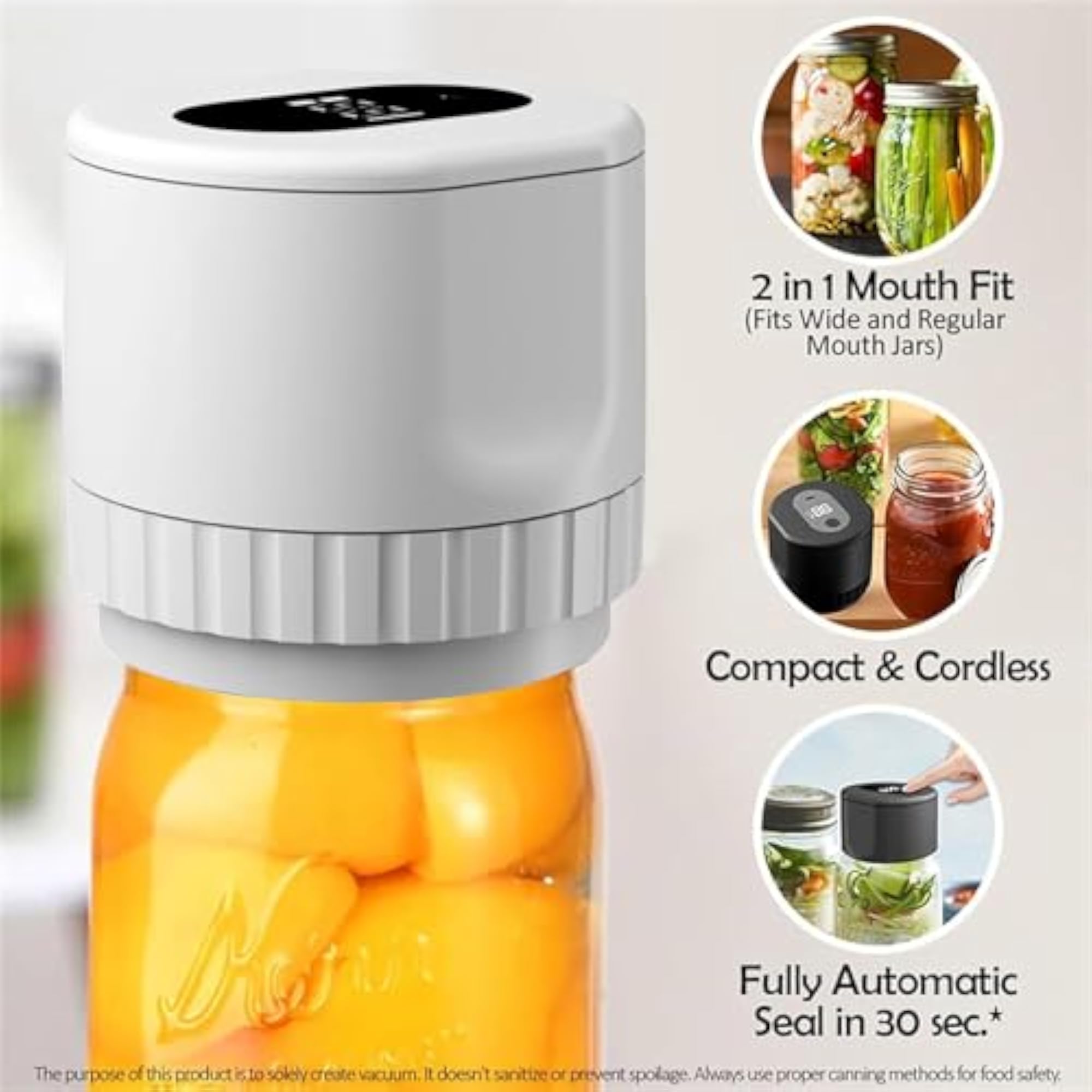 Electric Mason Jar Vacuum Sealer Kit for Canning