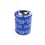 Besthot HITACHI - 5 capacitadores electrónicos de aluminio (400 V, 100 uF, 22 x 25 mm)