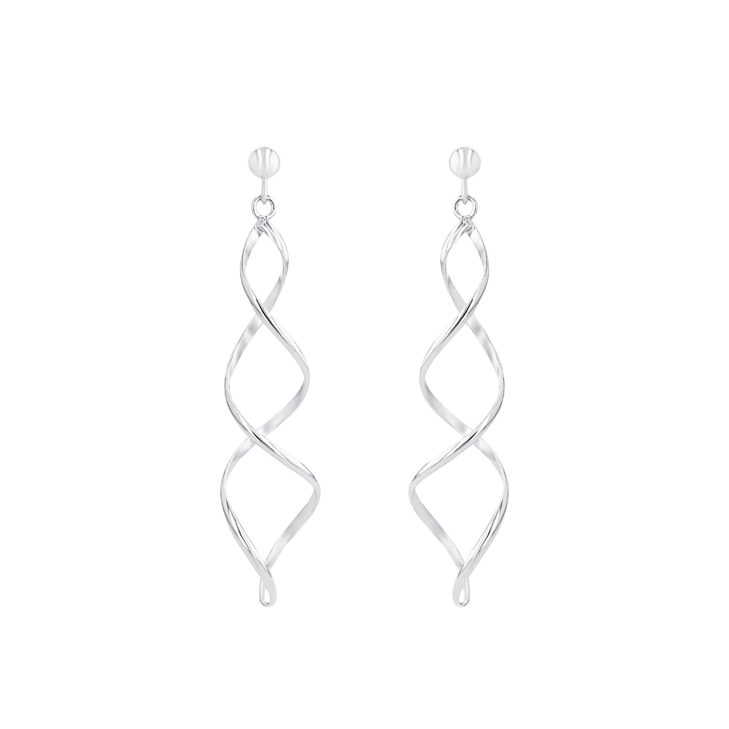 Amor Pendientes de plata de ley 925 para mujer, pendientes parcialmente con piedras preciosas, plata 925 rodiada, regalo para mujer y novia, viene en caja de regalo