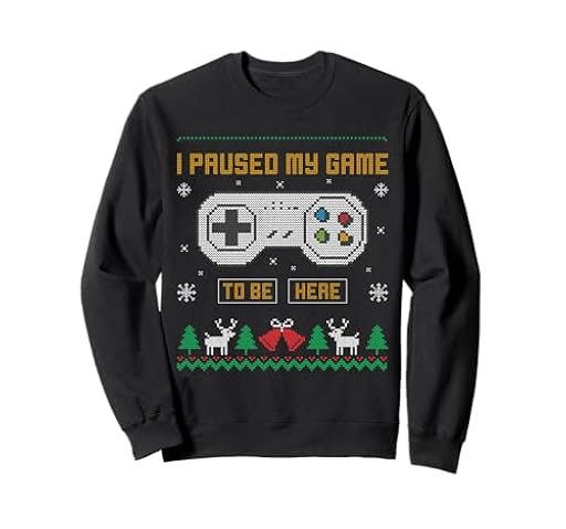I Paused My Game To Be Here - Suéter feo de Navidad Sudadera | Ya disponible en tu tienda friki favorita! En mundofriki.es! I Paused My Game To Be Here - Suéter feo de Navidad Sudadera | Ya disponible en tu tienda friki favorita! En mundofriki.es!