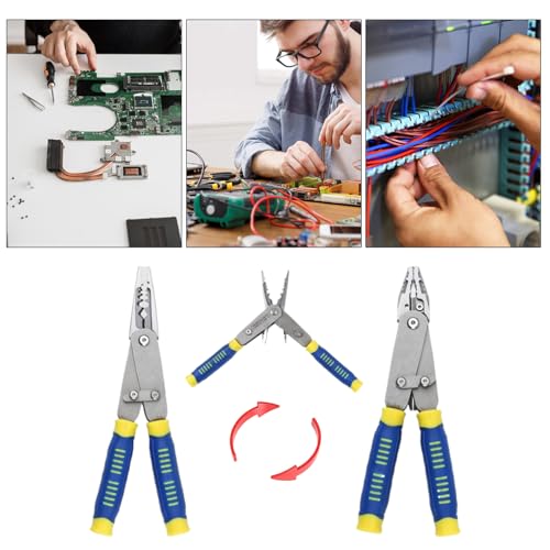 Pince à dénuder pliable multifonction avec dénudeur de câble et sertisseur - 5