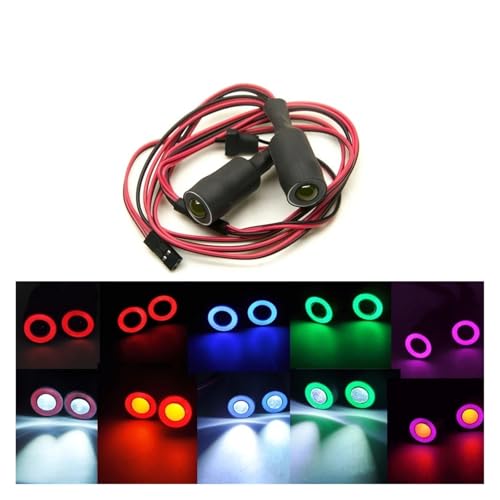 Faros Angel Eyes para coche RC 1/10 kit halo led para piezas de repuesto de camión 2