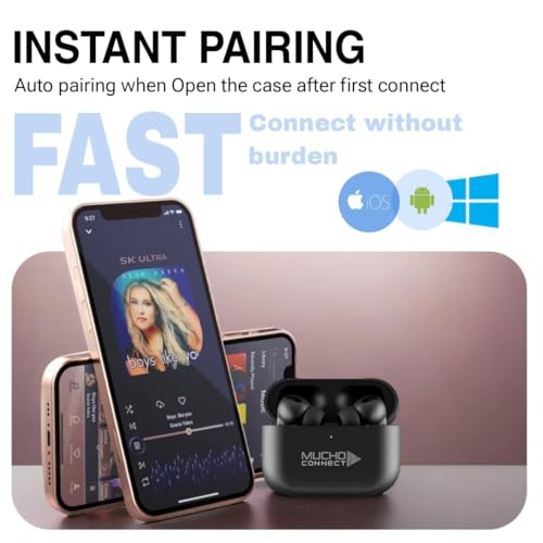 Image of Wireless Ear Buds, Bluetooth V 5.0, 3 Hr Playtime, Clear Calls, Type C Fast Charging, IPX5 TWS Earphones