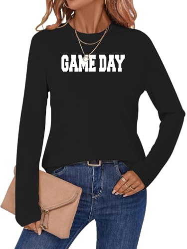 Women's Football Shirts Game Day Outfits Front and Back Double-Sided Graphic Long Sleeve Tops 1 Piece3