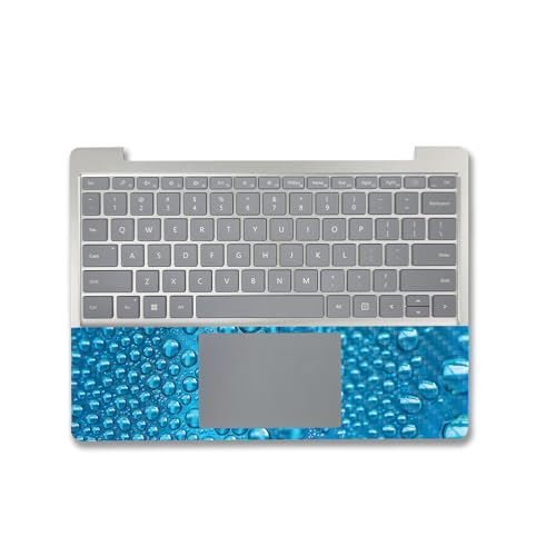 Image of MightySkins Carbon Fiber Skin Compatible with Microsoft Surface Laptop Go 3 (2023) Full Wrap Kit - Wavy Drops | Protective, Durable Textured Carbon Fiber Finish | Made in The USA