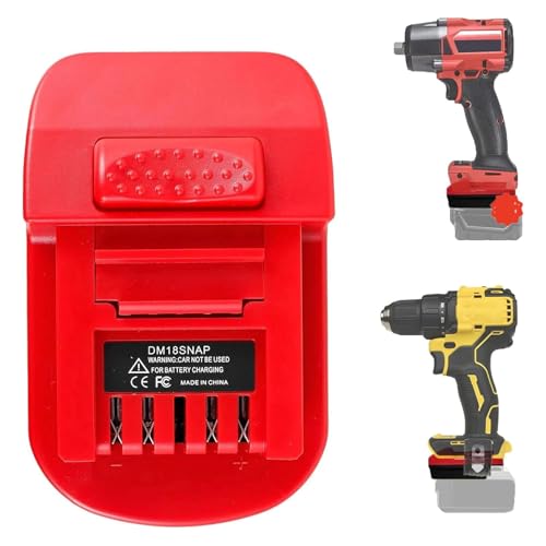 for Dewalt & for Milwaukee to Snap on 18V CTB8185 CTB7185 Adapter, Fit for Dewalt 18v-20v & for Milwaukee 18v M-18 Lithium Batteries, DM18SNAP Converter use for Snap On 18V Li-ion Battery Power Tools