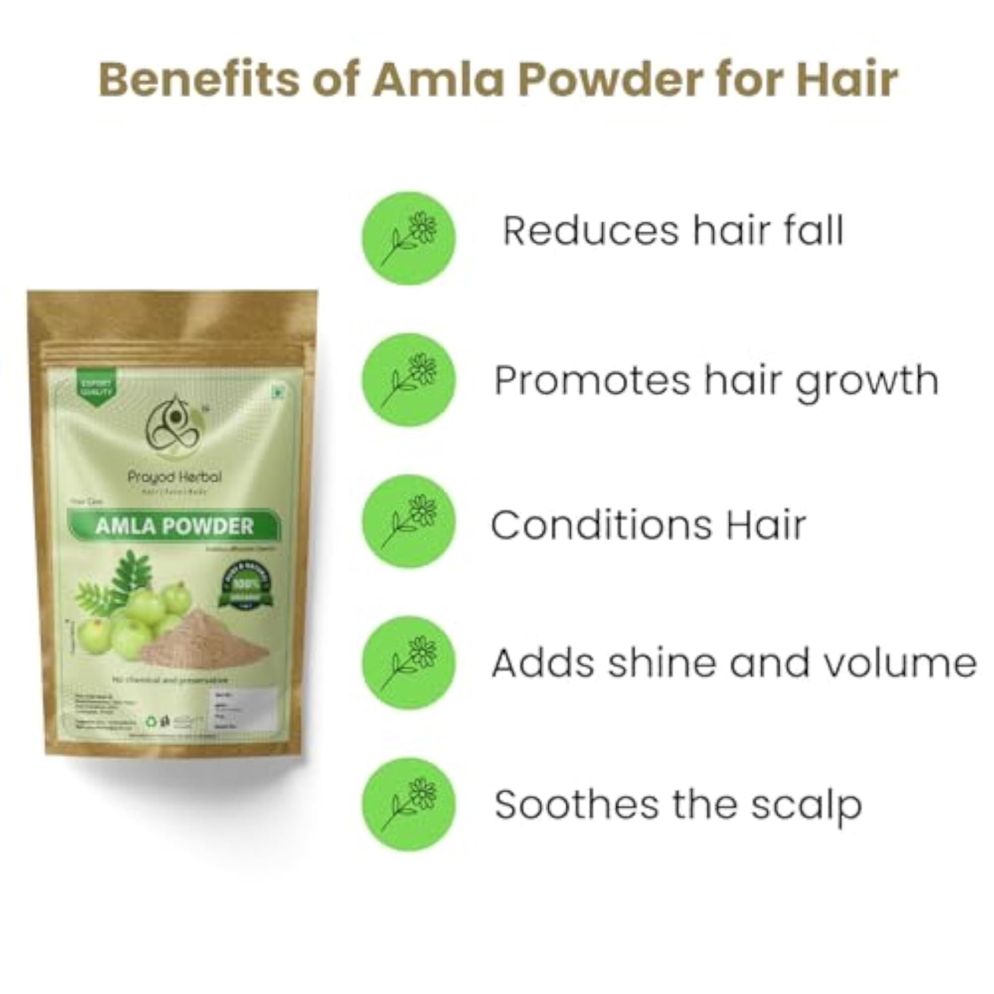 Organic Hair Care Powder Set, 100% Natural Henna & Amla