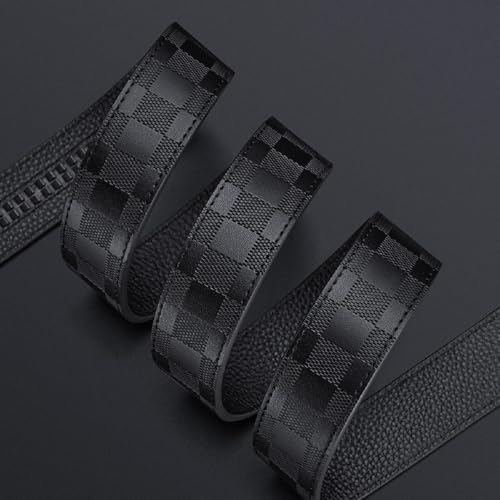 VANNANBA Mens Ratchet Belts Genuine Leather Designer Belt with Automatic Buckle Alloy Gift for Men4