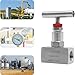 2 Port Straight Needle Valve, 5 Sizes NPT Female Connection, 316 Stainless Steel Industrial Hydraulic Flow Control Valve, Maximum Working Pressure 6000PSI, 3/4 in