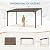 Lue Bona 14' X 10' Hardtop Gazebo, Lean to Pergola Gazebos with Metal Frame, Patio Pavilion with Roof, Outdoor Wall Mount Gazebo for Deck, Backyard, Garden
