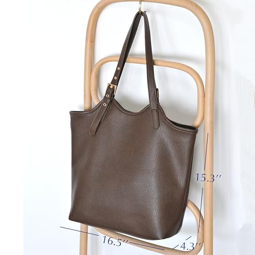 Image of HOXIS Tote Bag for Women with Adjustable Handles Soft Vegan Leather Shoulder Handbag for Work, Travel & Everyday Use