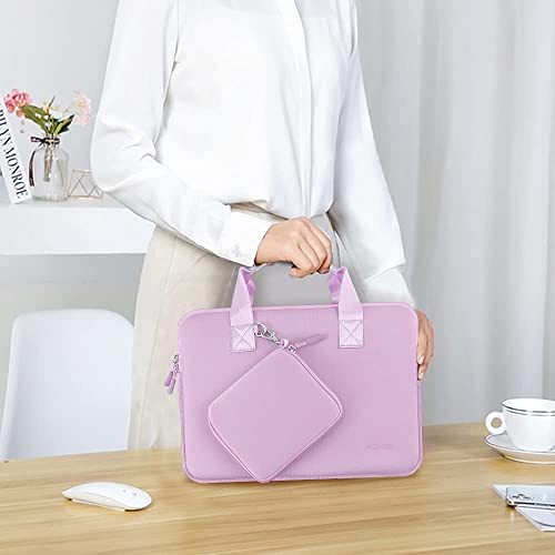 Image of Hseok Laptop Sleeve 13.3-14 inch Case with Small Pouch, Neoprene Computer Bag Compatible with MacBook Neo /Pro 14 M5 /M4 /M3 /M2 /M1, Mac Air /Pro 13.3, XPS 14 and Most 13-14 inch Notebooks,L02P01