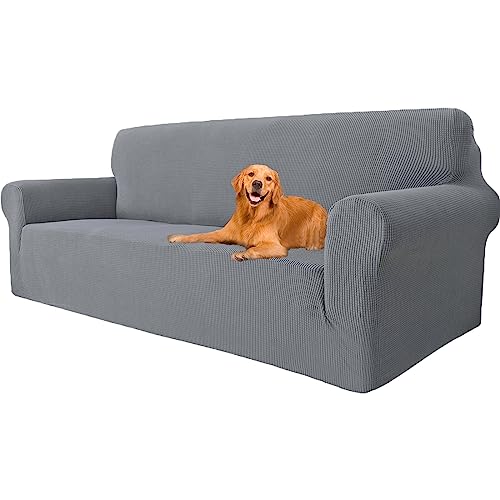 Rosnek Sofa Bezug 3-Sitzer Samt - Stretch Couchüberzug Für Ecksofa & Chaiselongue