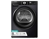 DH3S802BB3-3S Series WIFI Smart Enabled 60cm - 8 KG Load Capacity - A+++ - 15 Programmes - Allergy Care - Heat Pump Freestanding Front Load Tumble Dryer- Black - 2 Year - HxWxD MM (845x595x550)