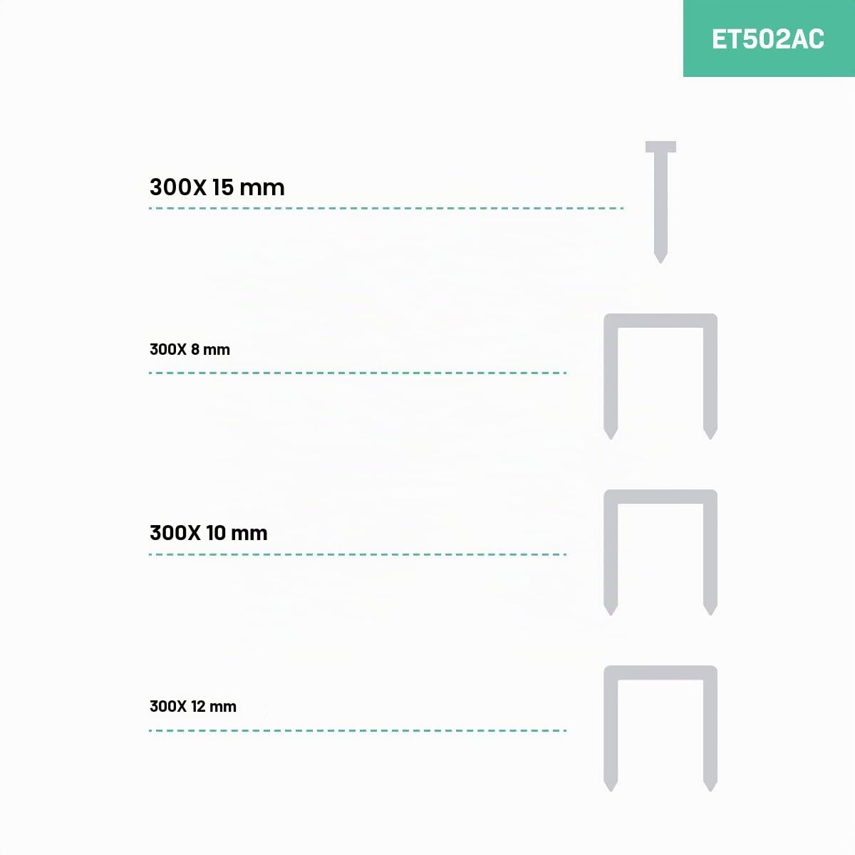 VONROC Graffatrice/Chiodatrice Elettrica ET502AC con 900 Graffe e 300 Chiodi Inclusi - Design Compatto e Sicuro