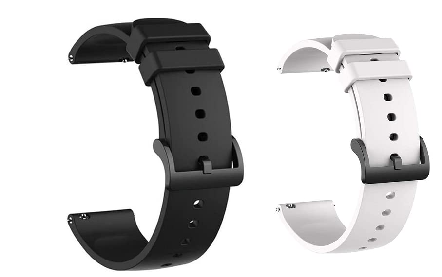 AINSLEY 22 MM Replacement Straps Compatible for Noise Active | Buzz | Caliber | Colorfit Ultra | Core | Endure | Gps | Nav | Nav+ | Pro 3 | Ultra 2 | Vision Smart Watch (Pack of 2) (Black&White) (B0BMVGWZ8M) Amazon Price History, Amazon Price Tracker