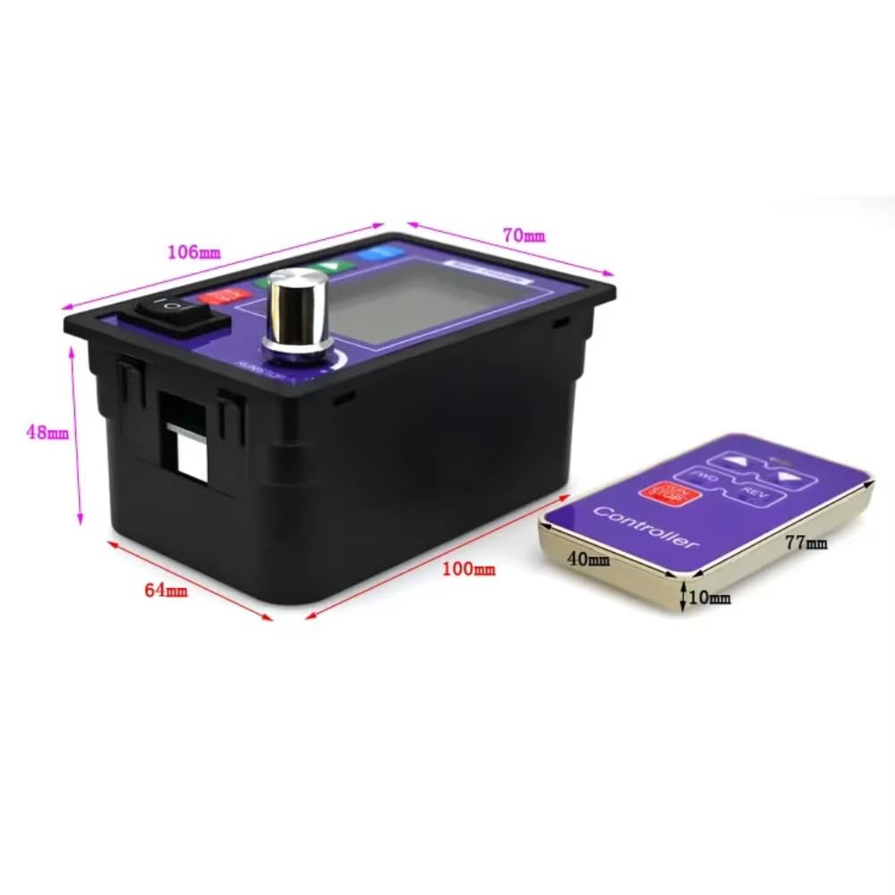 Toplionace Regolatore di Velocità per Motori da 10-55 | Regolatore di Velocità per Motori da 10-55 V 30 a con Display di tensione/corrente, Funzione avanti/indietro