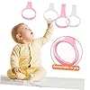 CHICAMPERA Anillas De Agarre Para Bebés y Parque Para Niños Pequeños, 4 Piezas De Plástico Blanco y Rosa, 20x9 Cm, Ayuda Para Caminar, Desarrollo Motricidad, Uso Cuna y Corralito #5