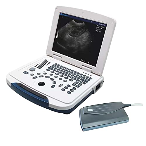 DAWEI Mu10 Veterinary Ultrasound Machine Scanner with Waterproof Probe B,BB,BM,4B for Vet Ultrasound Scanner Animals Pregnancy Examination for Dog,Sheep,Cattle,Horse,Pig (Back Fat Probe)